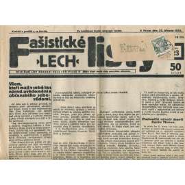 Fašistické listy, ročník III., číslo 23/1933. Oficiální list Národní obce fašistické (noviny, pravicová literatura, 1. republika)