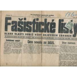 Fašistické listy, ročník II., číslo 32/1932. Oficiální list Národní obce fašistické (noviny, pravicová literatura, 1. republika)