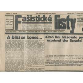 Fašistické listy, ročník II., číslo 47/1932. Oficiální list Národní obce fašistické (noviny, pravicová literatura, 1. republika)