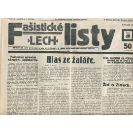 Fašistické listy, ročník III., číslo 49/1933. Oficiální list Národní obce fašistické (noviny, pravicová literatura, 1. republika)