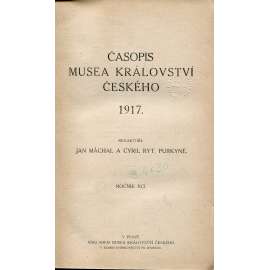 Časopis Musea Království českého 1917