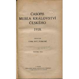 Časopis Musea Království českého 1918