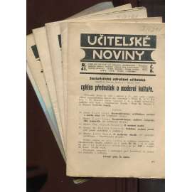 Učitelské noviny, rok 1927 / 1928 / 1929 / 1930 (staré noviny, 1. republika) - 11 čísel časopisu