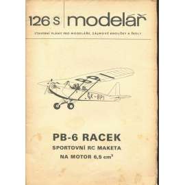Modelář, číslo 126. Stavební plány pro modeláře, zájmové kroužky a školy (letadla, letectví) - PB-6 Racek