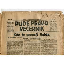 Rudé právo - večerník, ročník VII., číslo 164 (22. 7. 1926) - staré noviny, 1. republika (pošk.)