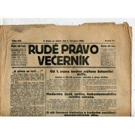 Rudé právo - večerník, ročník VII., číslo 151 (7. 7. 1926) - staré noviny, 1. republika (pošk.)