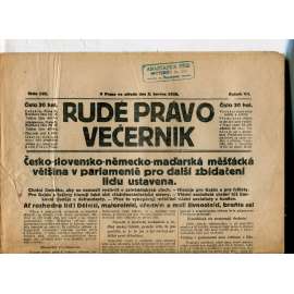 Rudé právo - večerník, ročník VII., číslo 125 (2.6.1926) - staré noviny, 1. republika