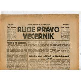 Rudé právo - večerník, ročník VII., číslo 122 (9.5.1926) - staré noviny, 1. republika