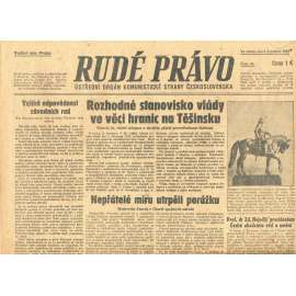 Rudé právo, číslo 49. Ústřední orgán Komunistické strany československa (4.7.1945) - staré noviny