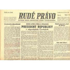Rudé právo, číslo 35. Ústřední orgán Komunistické strany Československa (16.6.1945) - staré noviny