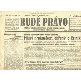 Rudé právo, ročník XII., číslo 134. Ústřední orgán Komunistické strany Československa (11.7.1931) - staré noviny, 1. republika