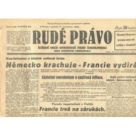 Rudé právo, ročník XII., číslo 139. Ústřední orgán Komunistické strany Československa (17.7.1931) - staré noviny, 1. republika