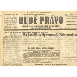 Rudé právo, ročník XII., číslo 140. Ústřední orgán Komunistické strany Československa (18.7.1931) - staré noviny, 1. republika