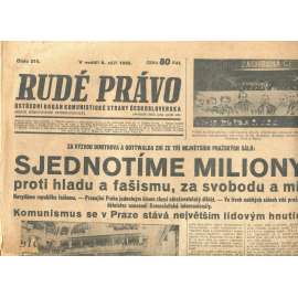 Rudé právo, číslo 210. Ústřední orgán Komunistické strany Československa (8.9.1935) - staré noviny, 1. republika