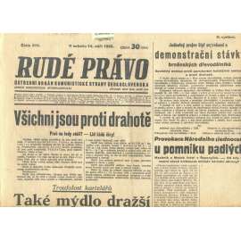 Rudé právo, číslo 215. Ústřední orgán Komunistické strany Československa (14.9.1935) - staré noviny, 1. republika