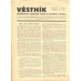 Věstník Ústředního sdružení Čechů a Slováků z Ruska, ročník XVI., číslo 6/1936 (legie, legionáři, legie v Rusku) - časopis