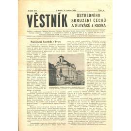 Věstník Ústředního sdružení Čechů a Slováků z Ruska, ročník XIV., číslo 8/1934 (legie, legionáři, legie v Rusku) - časopis