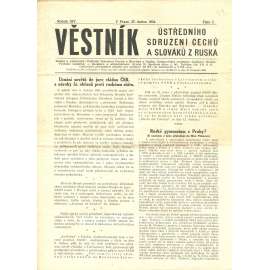 Věstník Ústředního sdružení Čechů a Slováků z Ruska, ročník XIV., číslo 7/1934 (legie, legionáři, legie v Rusku) - časopis