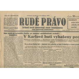 Rudé právo, ročník XII., číslo 87 (13.5.1931). Ústřední orgán Komunistické strany Československa (staré noviny, 1. republika)