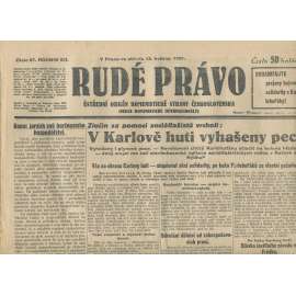 Rudé právo, ročník XII., číslo 87 (13.5.1931). Ústřední orgán Komunistické strany Československa (staré noviny, 1. republika)