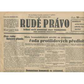 Rudé právo, ročník XII., číslo 95 (22.5.1931). Ústřední orgán Komunistické strany Československa (staré noviny, 1. republika)