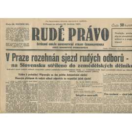 Rudé právo, ročník XII., číslo 98 (27.5.1931). Ústřední orgán Komunistické strany Československa (staré noviny, 1. republika)