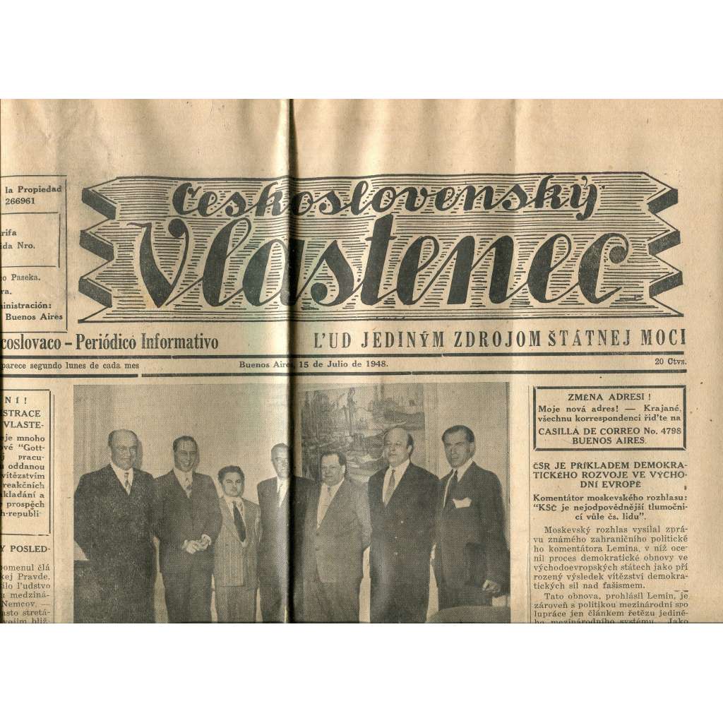 Československý vlastenec 1948 (noviny, exil)