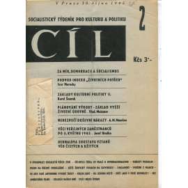 Cíl, číslo 2/1945. Socialistický týdeník pro kulturu a politiku (časopis, noviny)