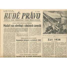 Rudé právo, číslo 220 (22.9.1946). Ústřední orgán Komunistické strany Československa (noviny)