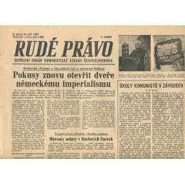 Rudé právo, číslo 221 (24.9.1946). Ústřední orgán Komunistické strany Československa (noviny)