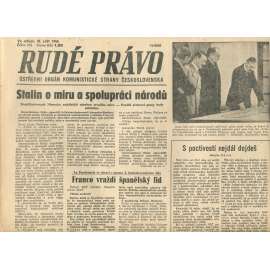 Rudé právo, číslo 222 (25.9.1946). Ústřední orgán Komunistické strany Československa (noviny)