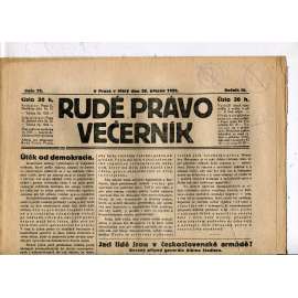 Rudé právo - večerník, ročník III., číslo 72. (28.3.1922). 1. republika, noviny