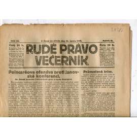Rudé právo - večerník, ročník III., číslo 44. (22.2.1922). 1. republika, noviny