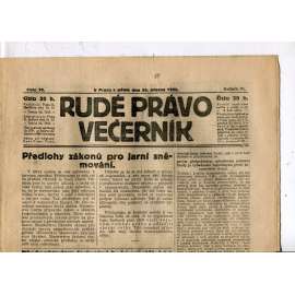 Rudé právo - večerník, ročník III., číslo 70. (24.3.1922). 1. republika, noviny