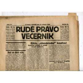Rudé právo - večerník, ročník III., číslo 71. (27.3.1922). 1. republika, noviny