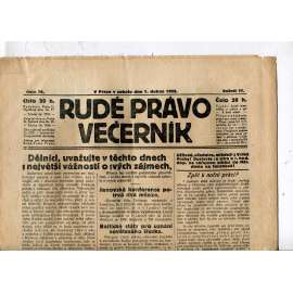Rudé právo - večerník, ročník III., číslo 76. (1.4.1922). 1. republika, noviny