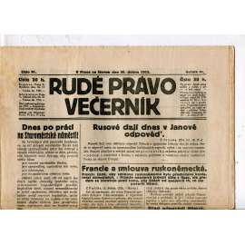 Rudé právo - večerník, ročník III., číslo 91. (20.4.1922). 1. republika, noviny