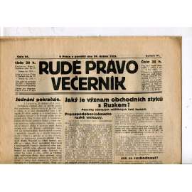 Rudé právo - večerník, ročník III., číslo 94. (24.4.1922). 1. republika, noviny