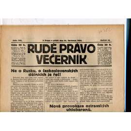 Rudé právo - večerník, ročník III., číslo 163. (21.7.1922). 1. republika, noviny