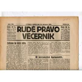 Rudé právo - večerník, ročník III., číslo 164. (22.7.1922). 1. republika, noviny