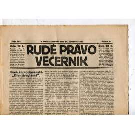Rudé právo - večerník, ročník III., číslo 165. (24.7.1922). 1. republika, noviny