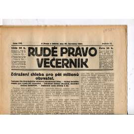 Rudé právo - večerník, ročník III., číslo 170. (29.7.1922). 1. republika, noviny