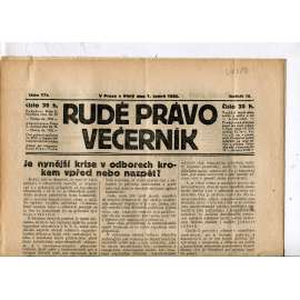 Rudé právo - večerník, ročník III., číslo 172. (1.8.1922). 1. republika, noviny