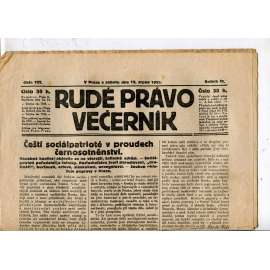 Rudé právo - večerník, ročník III., číslo 182. (12.8.1922). 1. republika, noviny