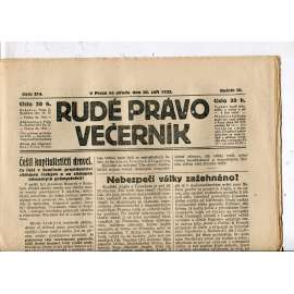 Rudé právo - večerník, ročník III., číslo 214. (20.9.1922). 1. republika, noviny