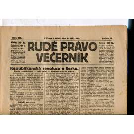 Rudé právo - večerník, ročník III., číslo 221. (29.9.1922). 1. republika, noviny