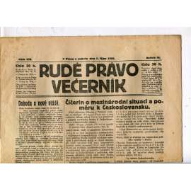 Rudé právo - večerník, ročník III., číslo 228. (7.10.1922). 1. republika, noviny