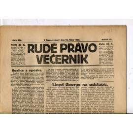 Rudé právo - večerník, ročník III., číslo 230. (10.10.1922). 1. republika, noviny