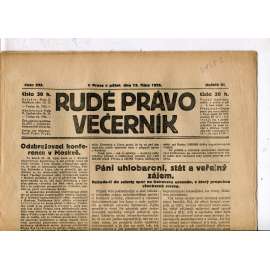 Rudé právo - večerník, ročník III., číslo 233. (13.10.1922). 1. republika, noviny