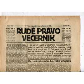 Rudé právo - večerník, ročník III., číslo 251. (6.11.1922). 1. republika, noviny